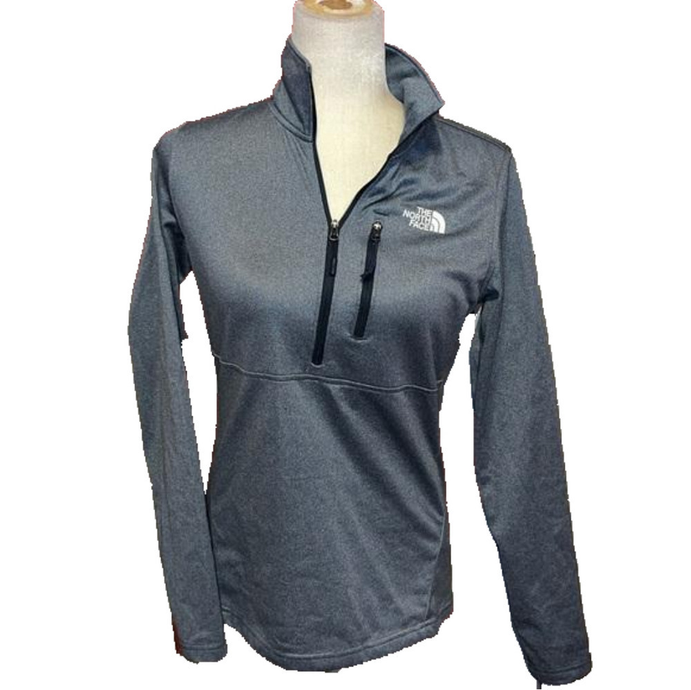 The North Face Gray Pullover Zip Top S